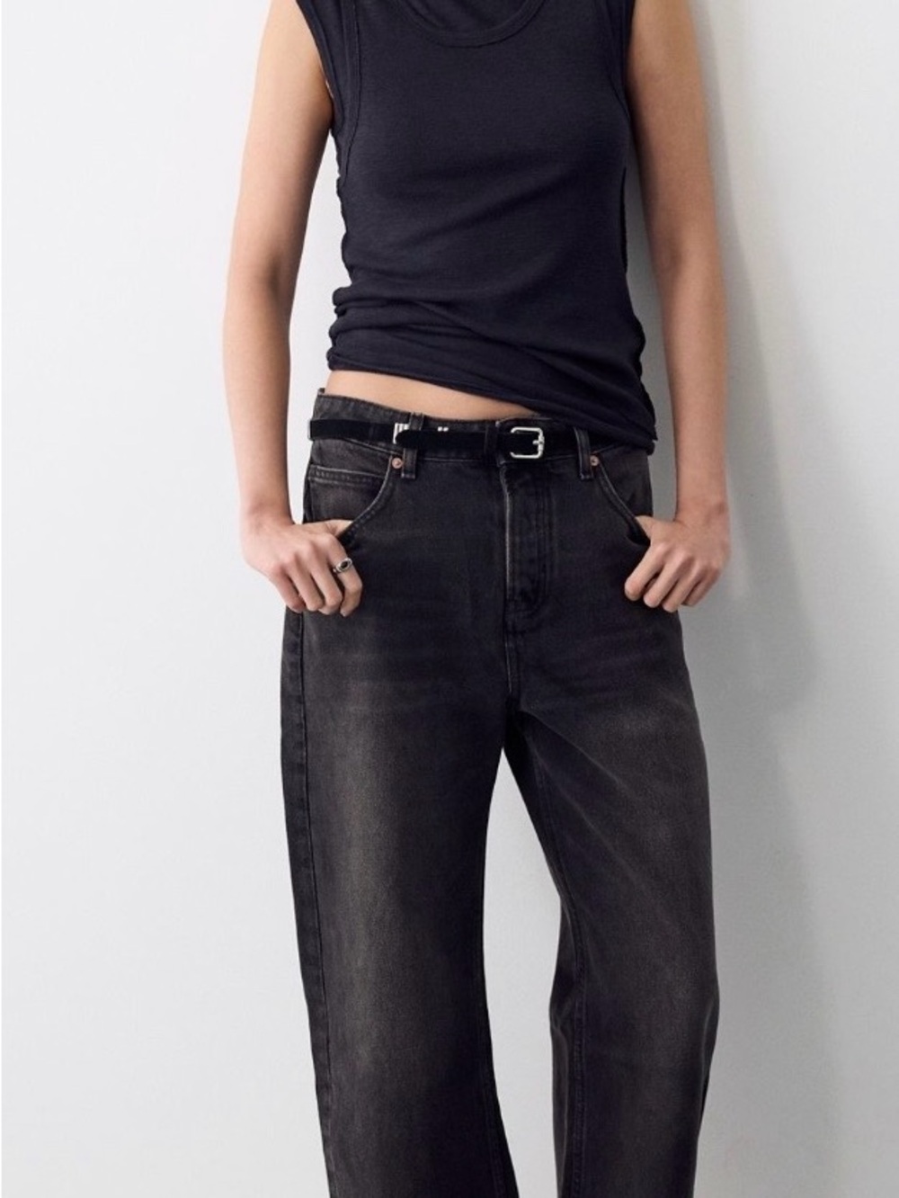 We The Free Washed Black Boyfriend Jeans